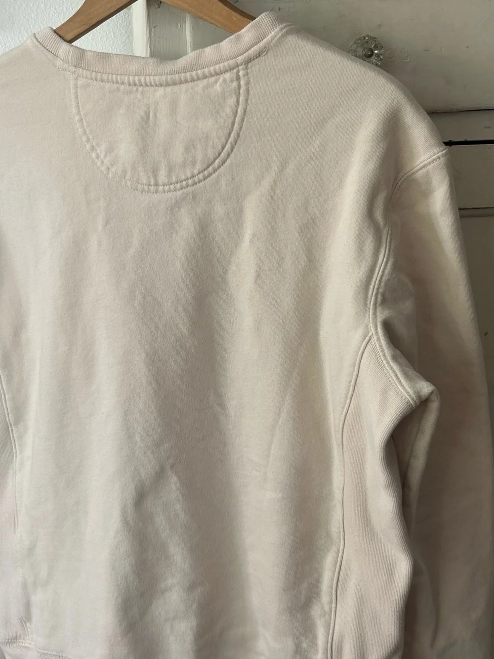 Life Is Good | Women’s Cream Crewneck Floral Butterfly Print Sweatshirt Size M